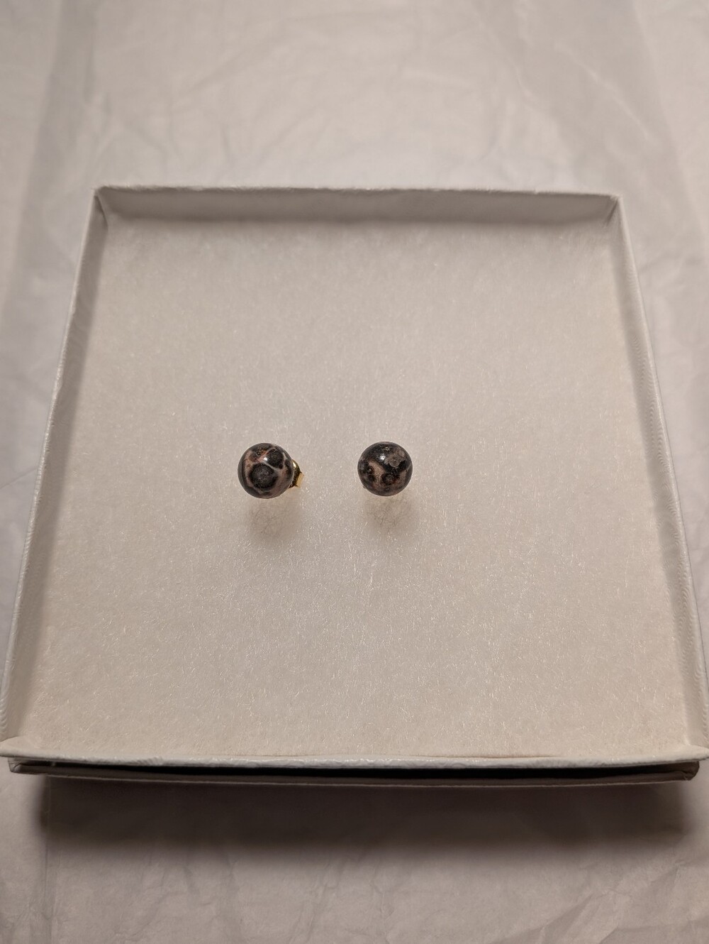 Leopard Skin Jasper Stud Earrings